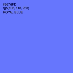 #6676FD - Royal Blue Color Image